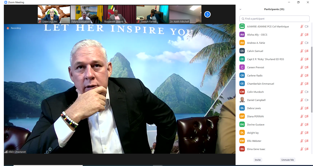 Allen CHASTANET,
Premier Ministre de Sainte-Lucie