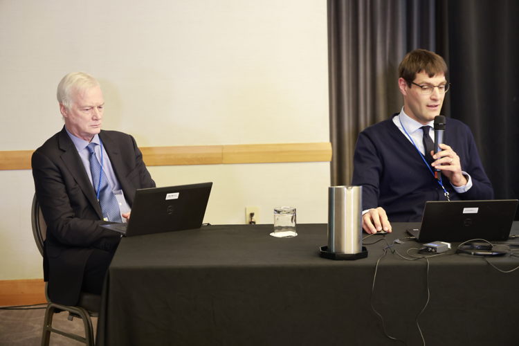 (From Left) Olivier Dupriez, Deputy Chief Statistician, World Bank and Thijs Benschop, Statistician, World Bank - Facilitators of the Re-Launch of the Enhanced Country Poverty Assessment Programme Data Anonymisation Workshop