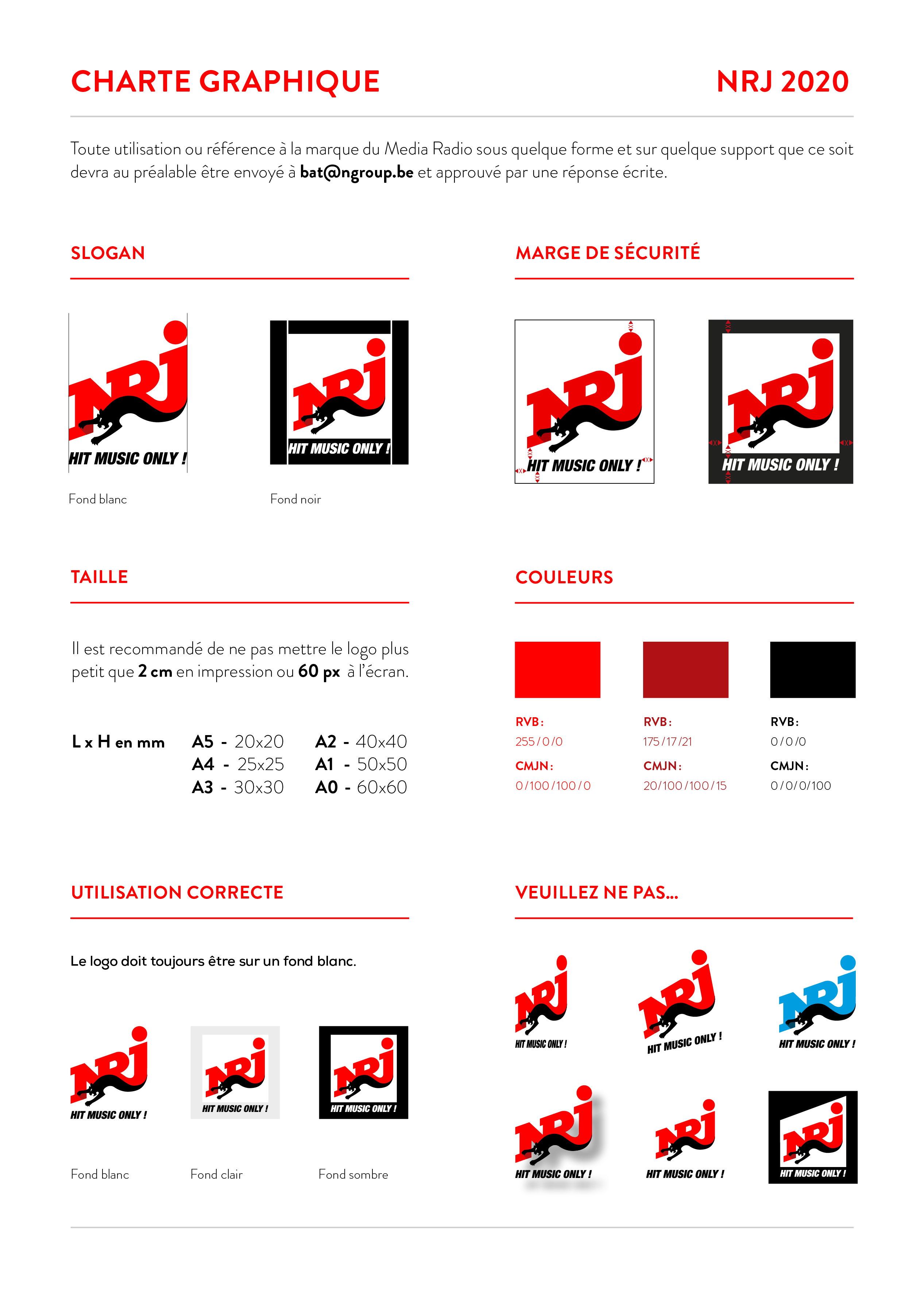 Charte graphique NRJ