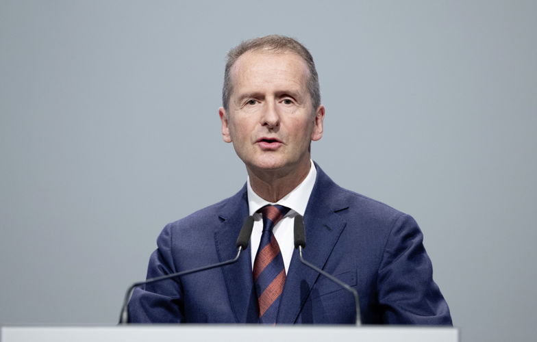 El Dr. Herbert Diess en la Asamblea General Anual 2019 del Grupo Volkswagen en Berlín.