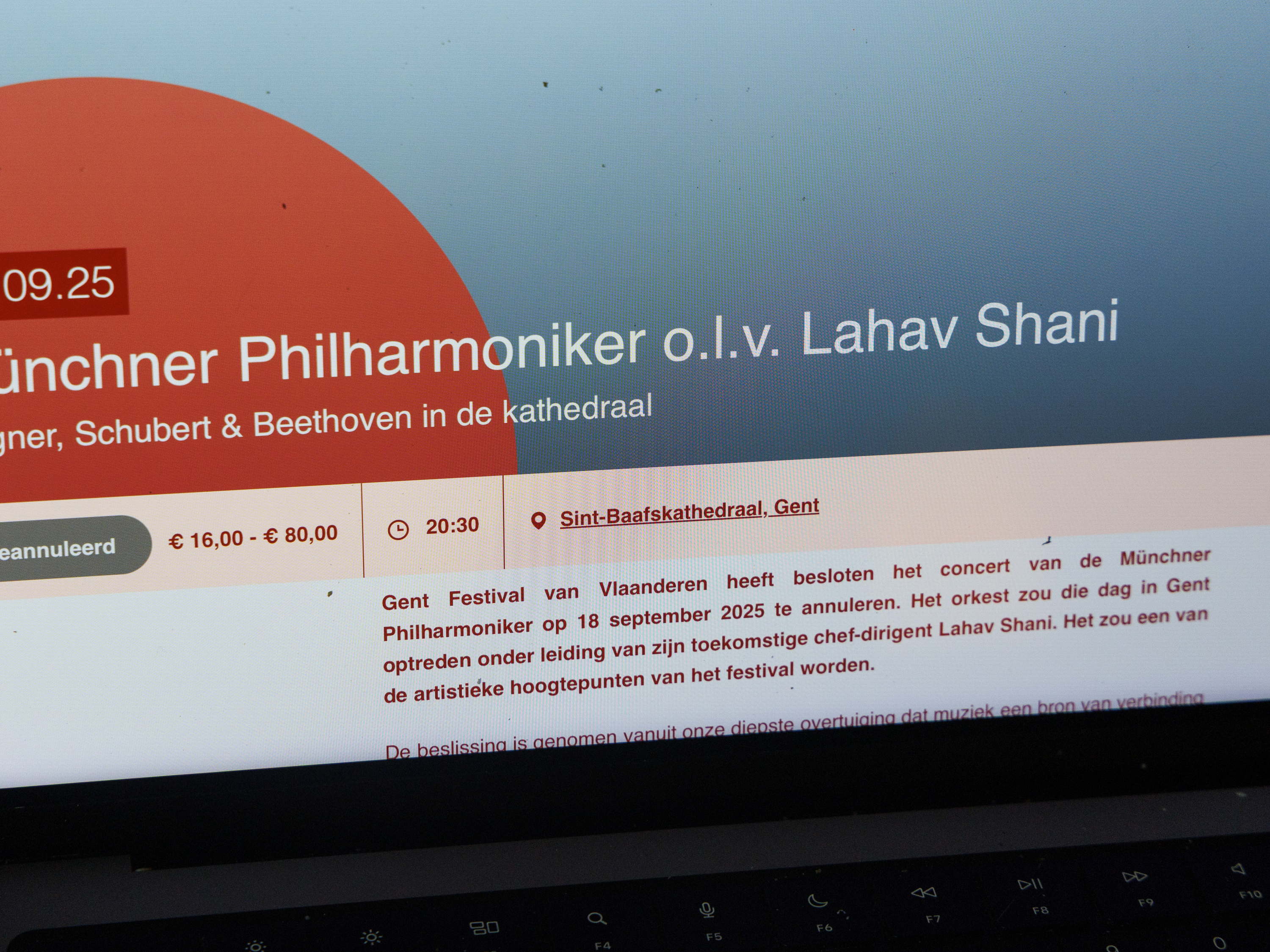 Lahav Shani: Munich Philharmonic concert definitely cancelled, Ghent festival confirms