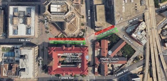 Aerial view of phase five traffic detour (starting May 28) Aerial view of phase five traffic detour (starting May 28)