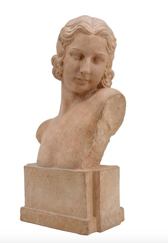 Demetre Chiparus Terracotta Lady Bust Sculpture