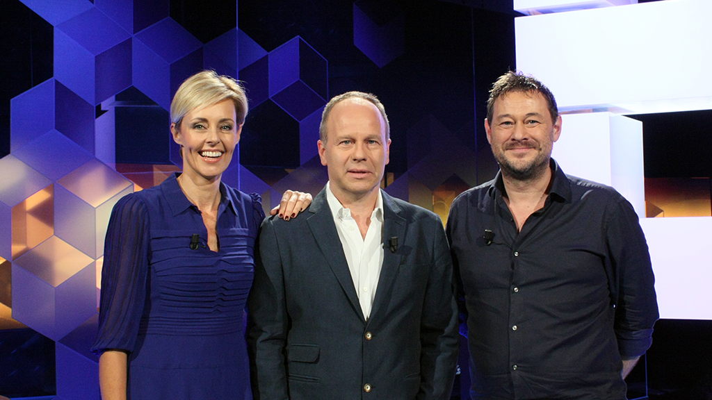 Ben geflankeerd door Rani en Bart