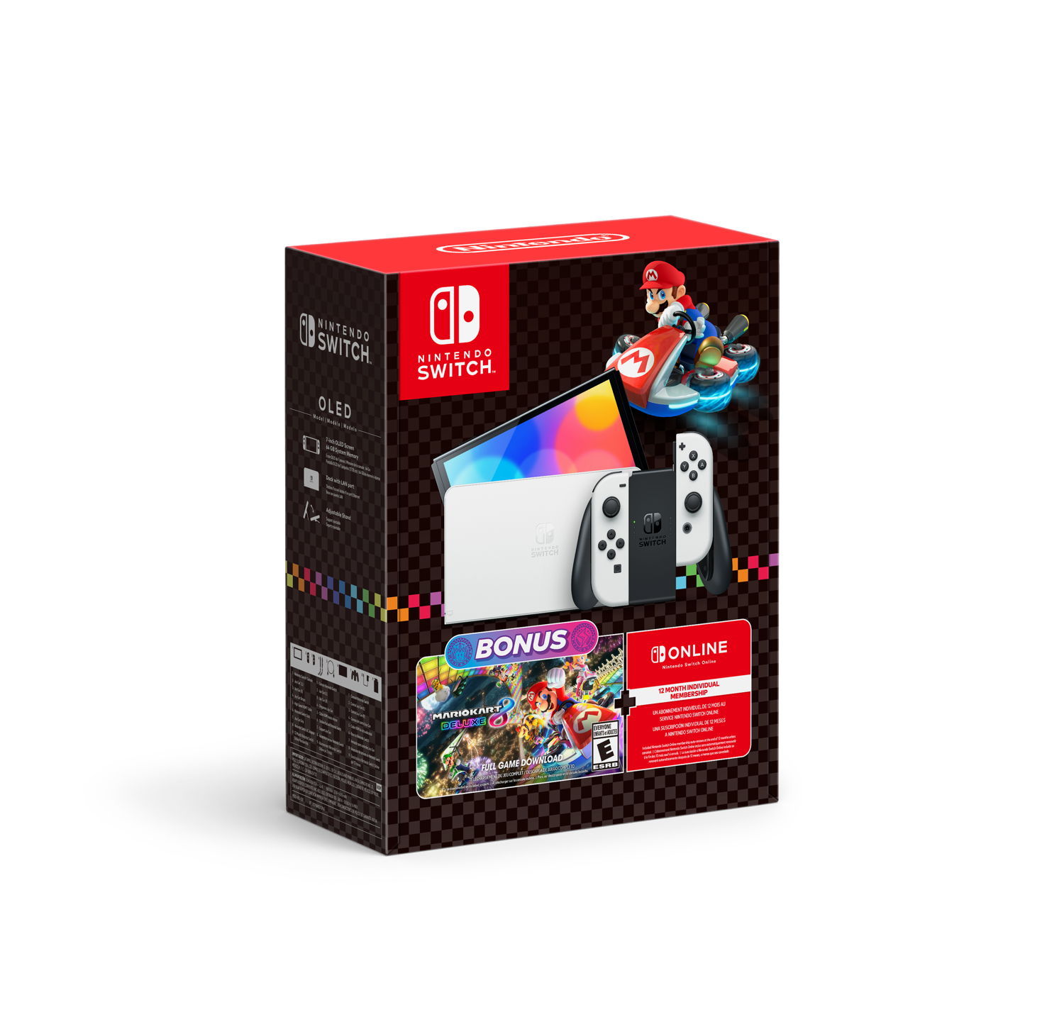 Nintendo Switch – OLED Model: Mario Kart 8 Deluxe Bundle 