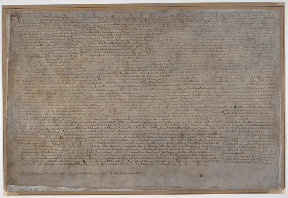 The Magna Carta. The Great Charter of English liberties, first issued by King John at Runnymede on 15 June 1215. This document is one of the four surviving exemplifications. AKG5340098 ©akg-images/British Library.