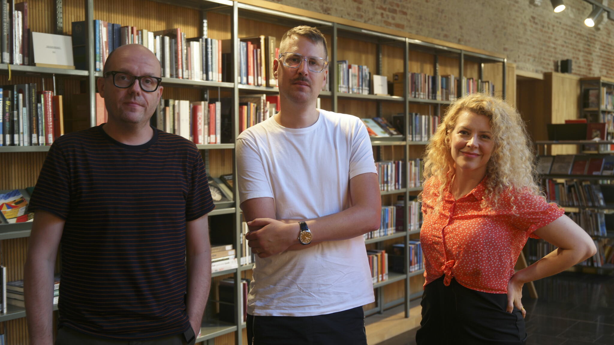 Van links naar rechts: Lectrr, Maarten Inghels en Sylvia Van Driessche