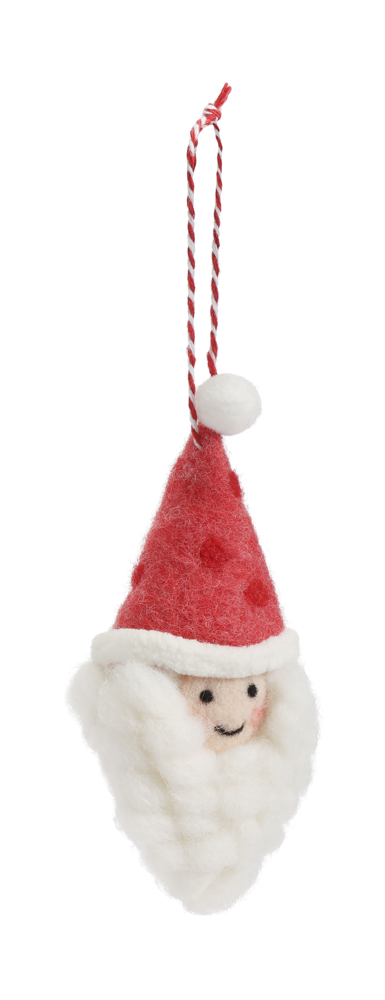 Habitat Felted Santa Face Decoration 1pk, £4 Habitat Felted Santa Face Decoration 1pk, £4