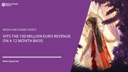 Media and Games Invest (MGI); knackt auf 12-Monats-Basis die 100-Millionen-Euro-Umsatz-Marke und wächst im 2. Quartal mit 97% ggü. Vorjahr