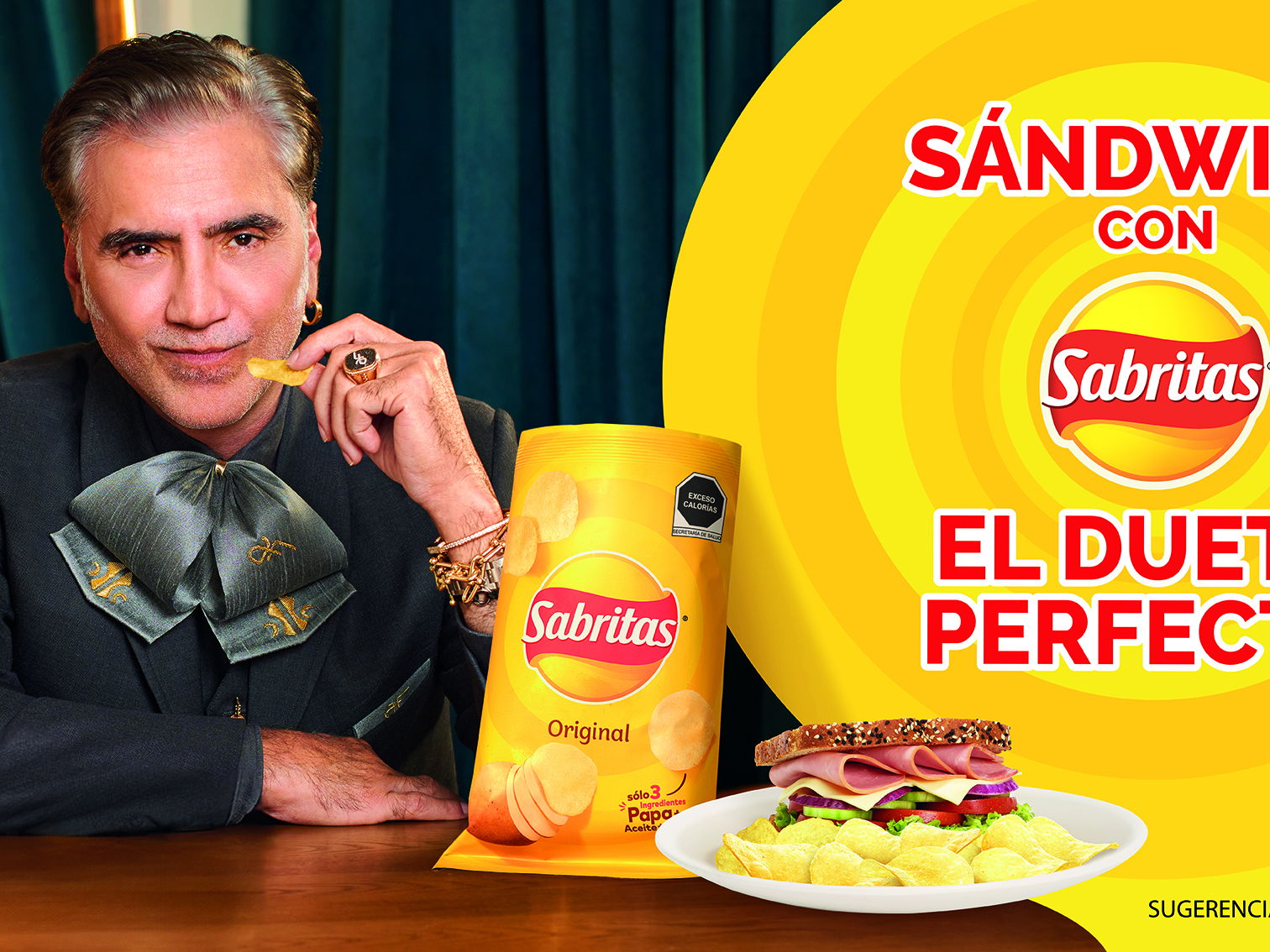 Sabritas® y Alejandro Fernández te invitan a disfrutar de su nuevo dueto: Sándwich con papas Sabritas® 