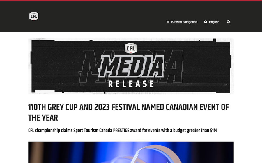 CFL takes the cup for Canadian event of the Year