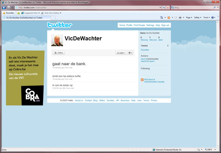 Online - Twitter - Vic De Wachter