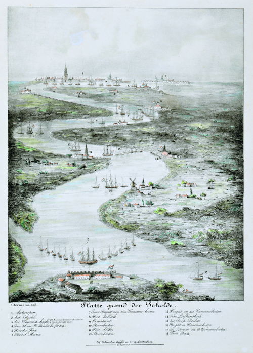 Plattegrond van de Schelde, 1832