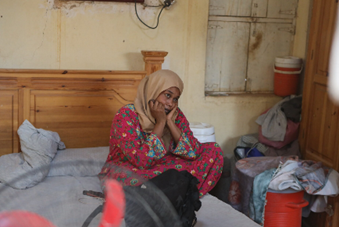 A woman in Khartoum grieving the loss of her son in the war. April 2023