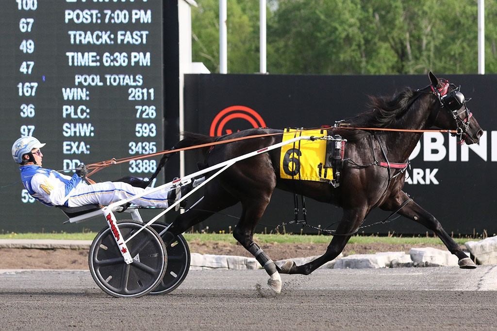 Twin B Archie and James MacDonald winning the SBOA Stakes Final on Monday. (New Image Media)