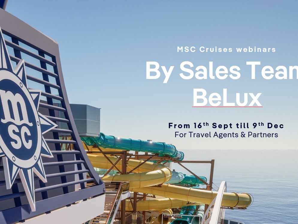MSC Cruises lance une série de webinaires-découvertes inspirants pour ses agents de voyage BeLux