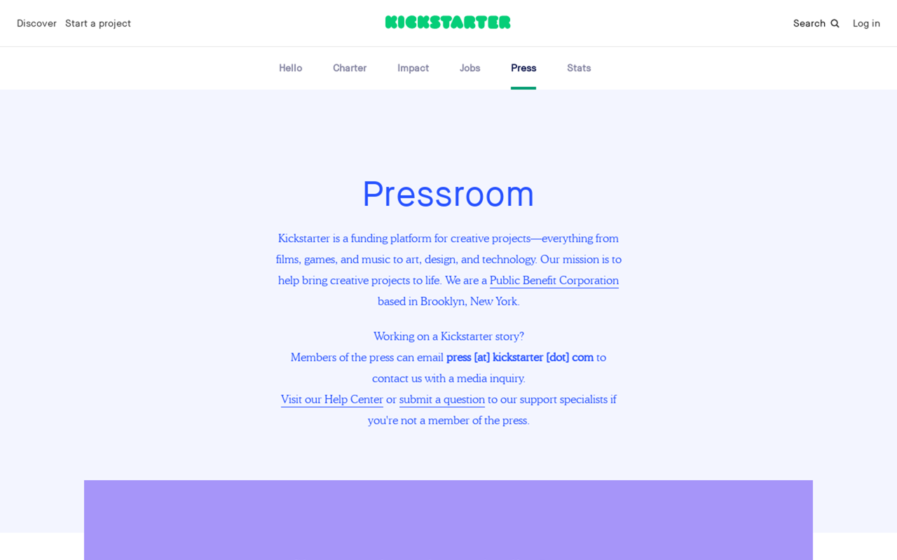 Kickstarter's newsroom injects creative freedom and playfulness into its design