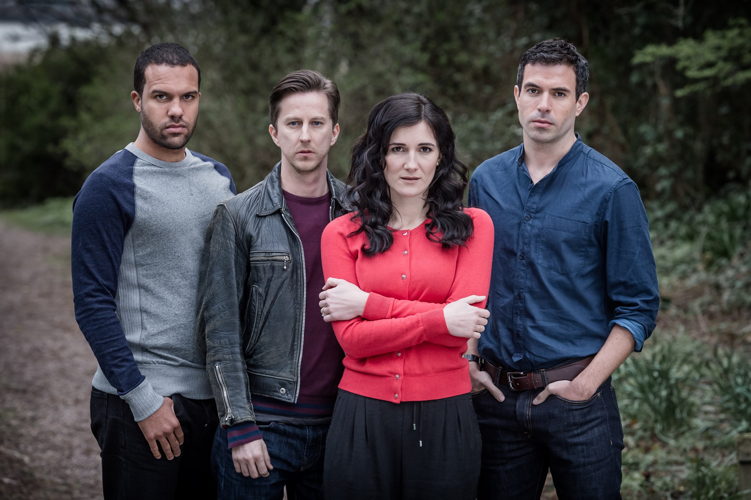 The Five - OT Fagbenle, Lee Ingleby, Sarah Solemani en Ben Blackal - (c) Sky 1