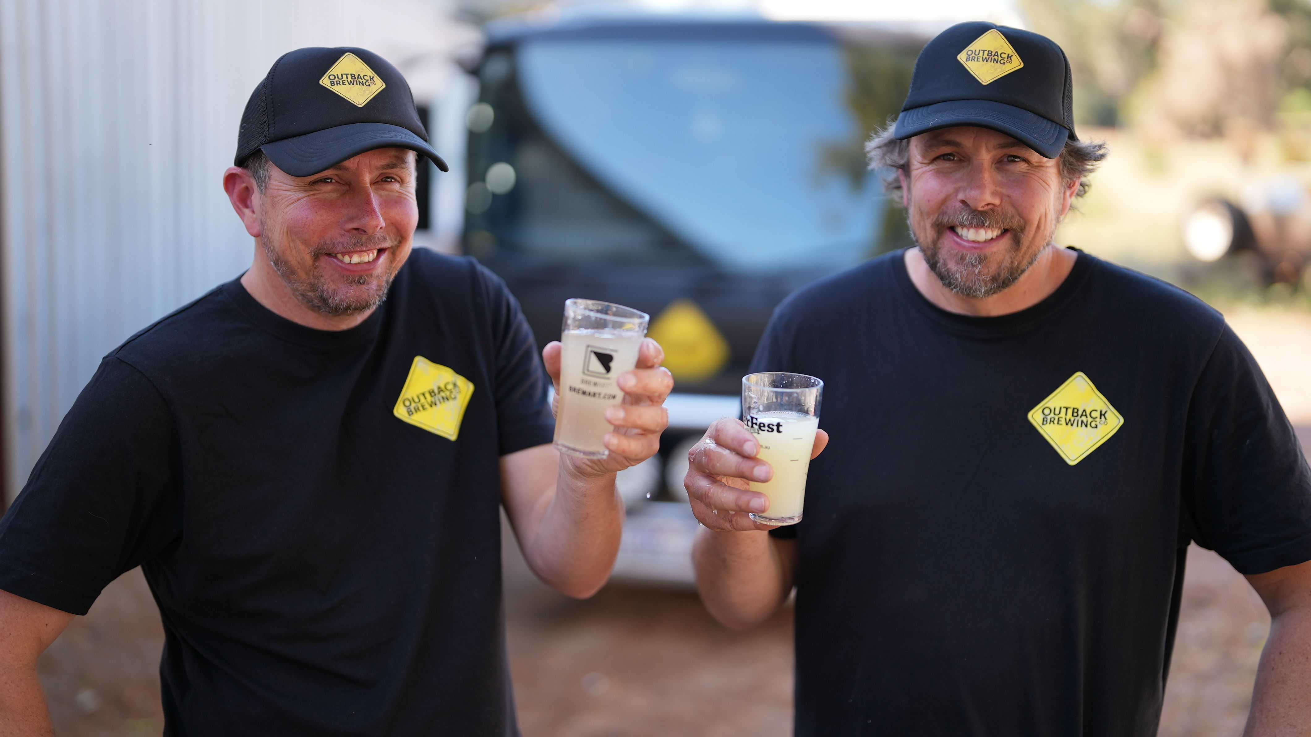 Co-owners of Outback Brewing Co Peter and Adam Watts