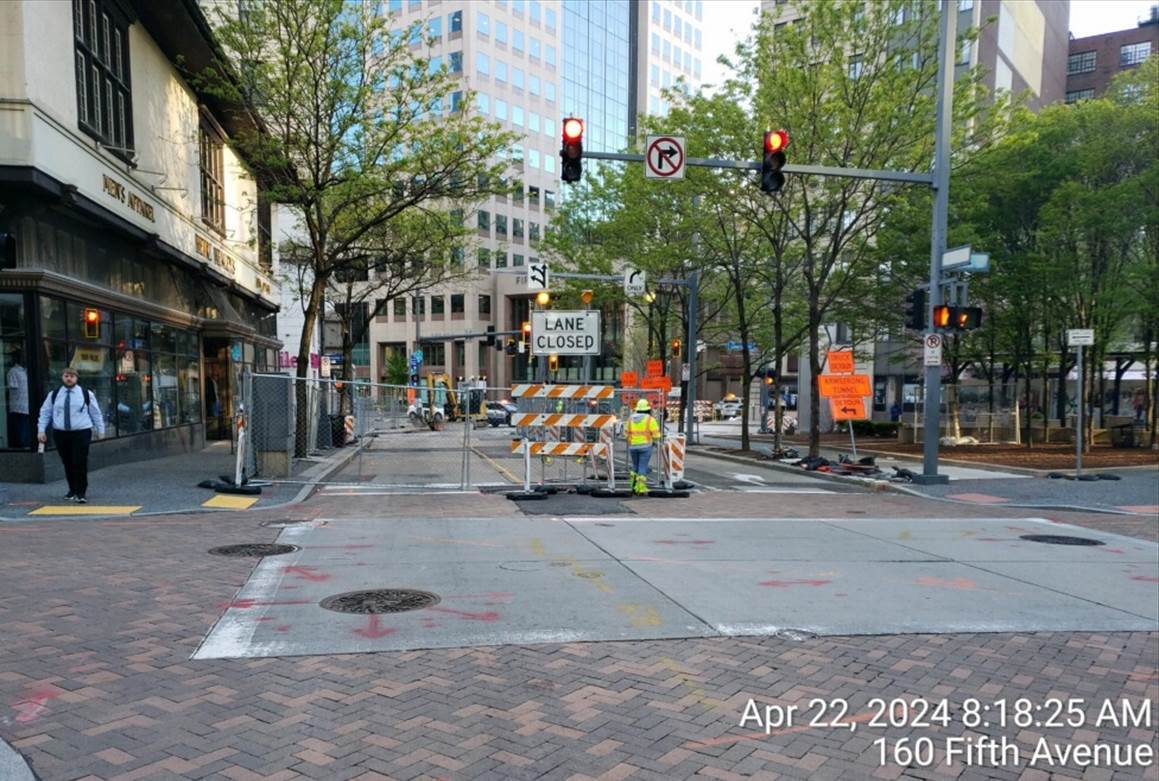 Roadway Restoration Will Continue at Fifth Avenue and Wood Street Next Week