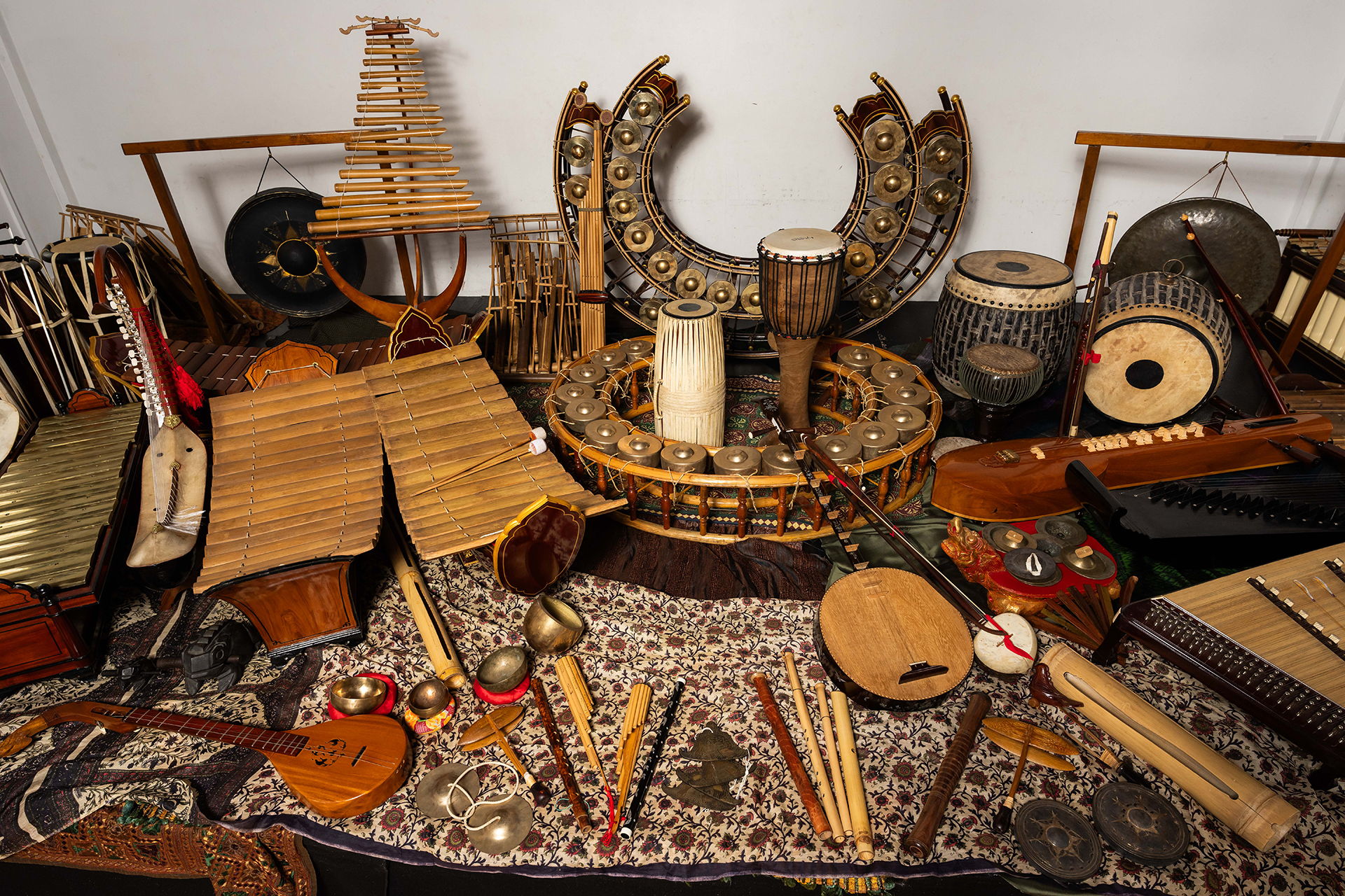 The instrument selection represents musical traditions from across the geographic region of Southeast Asia.