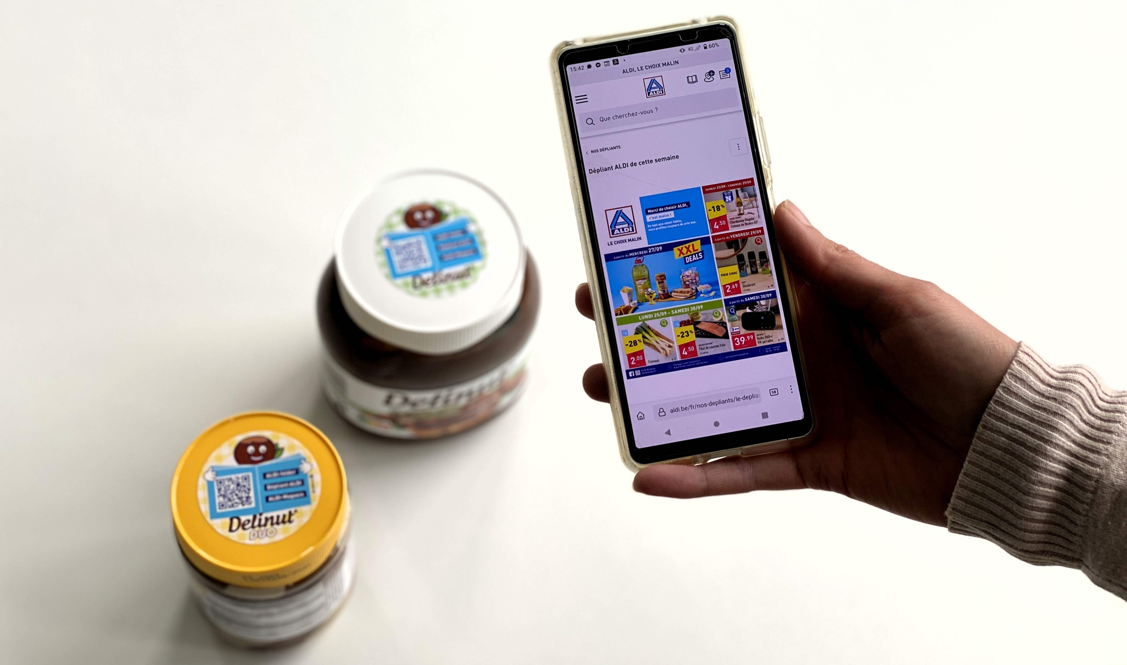 Le dépliant ALDI est désormais disponible sur... un pot de choco