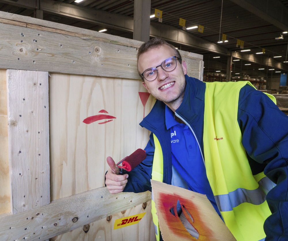 De kist waarin de BluePoint vervoerd zal worden