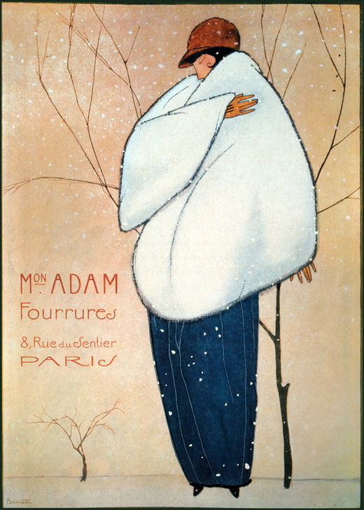 AKG4202681 Manteaux de fourrure de la Maison Adam, Paris / Publicité, 1925 (c) Fototeca Gilardi / akg-images