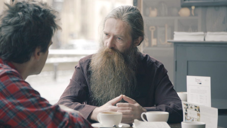 WRDW: Jeroen Buyse en Aubrey De Grey (afl 1) - (c) VRT 