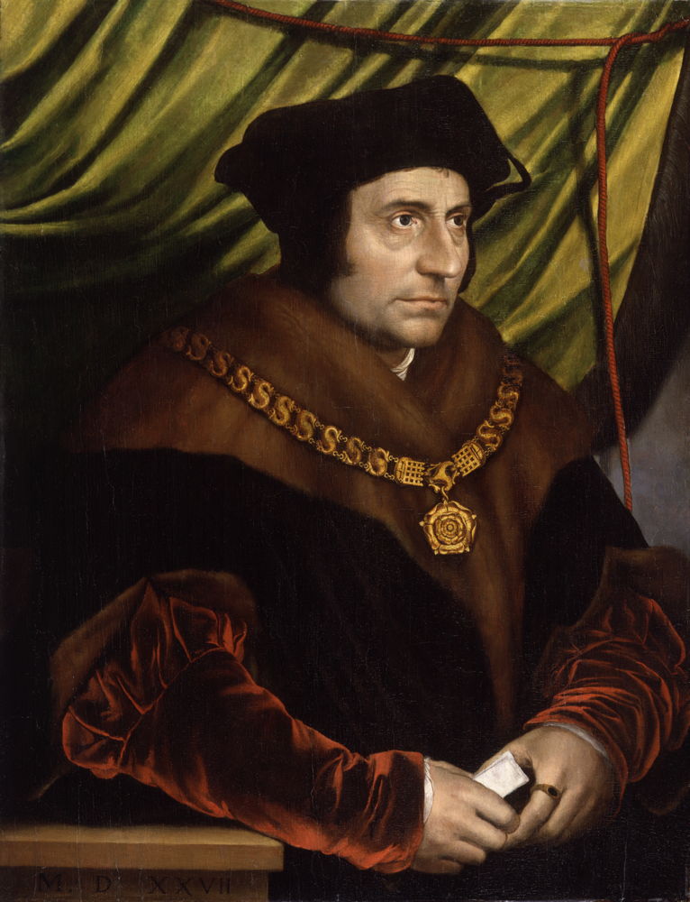 In Search of Utopia © Hans Holbein the Younger (after), Portrait of Thomas More, 1527.  National Portrait Gallery, London.