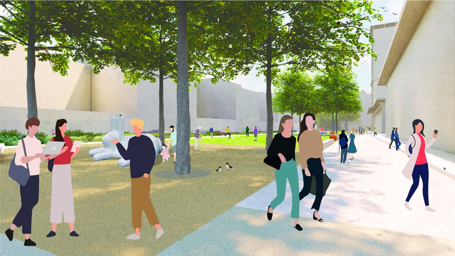 Slachthuiswijk definitief ontwerp toekomstbeeld Hallenplein ©Sweco Belgium – Posad Maxwan – LOLA Landscape Architects.jpg