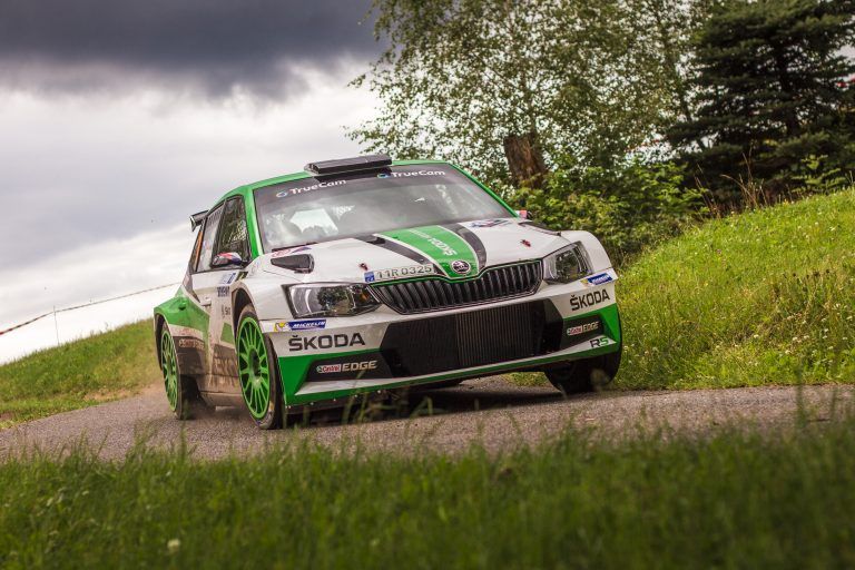 With the third win in a row at Rally Bohemia, Jan Kopecký and Pavel Dresler (CZE/CZE), driving a ŠKODA FABIA R5, are Czech Rally Champions for the third consecutive time (subject to final confirmation by Czech Automobile Club).