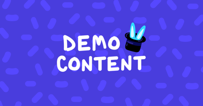Help: Demo content in your site