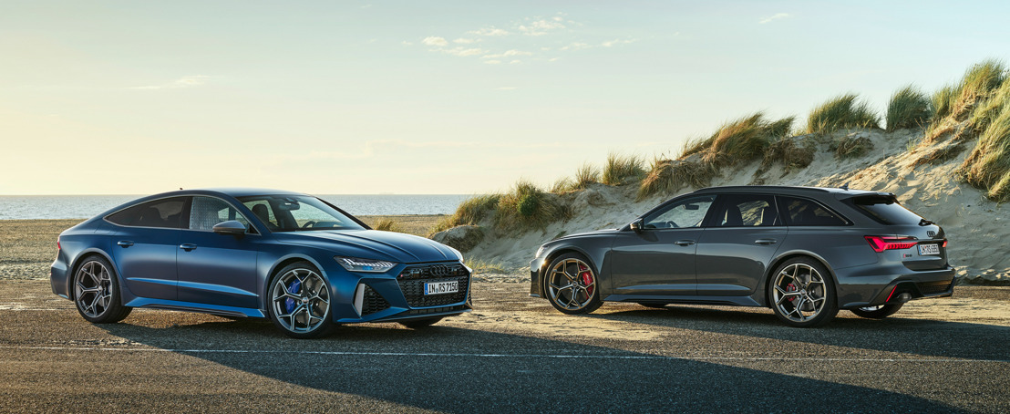 Dynamisch vermogen in combinatie met expressief design: de Audi RS 6 Avant performance en RS 7 Sportback performance