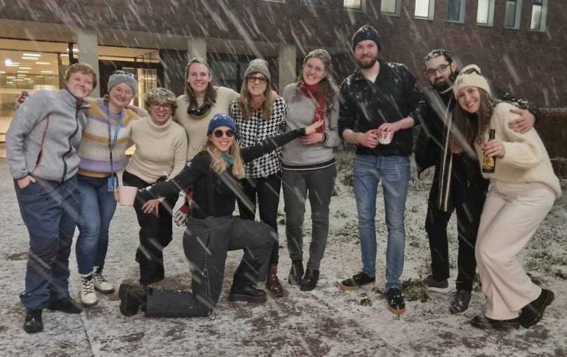 A group photo of the Lab of Neurodegenerative Disorders at the VIB-KU Leuven Center for Brain & Disease Research, led by group leader Sandrine Da Cruz.