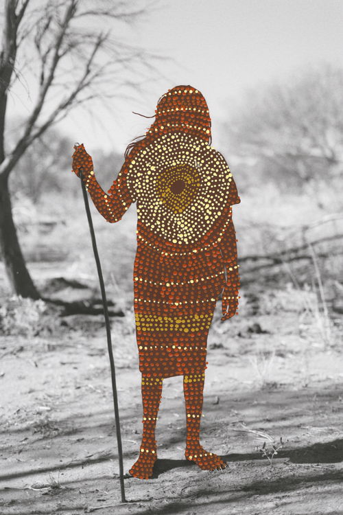 Looking for Honey Ants, restricted with Julia Nangala Robertson from Restricted images made with the Warlpiri from Central Australia - Patrick Waterhouse.