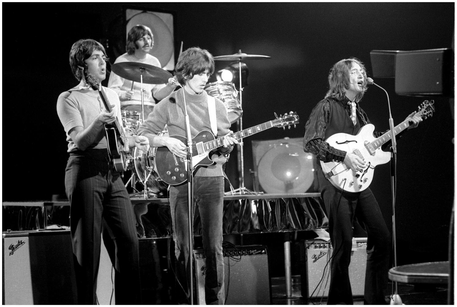 The Beatles filming "Revolution", 4th September 1968. Please credit: © Apple Corps Ltd.