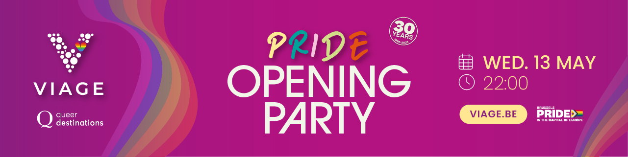 
VIAGE, partenaire officiel de la 30ᵉ édition 
de la Brussels Pride