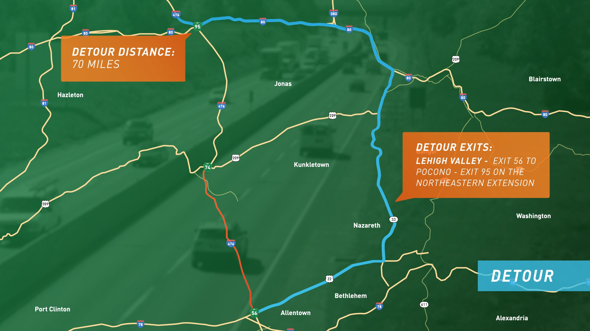 Northeast Extension Pa Turnpike Map