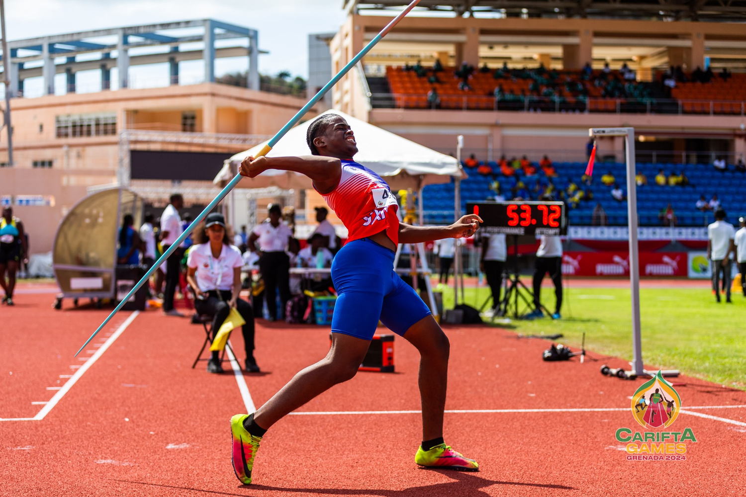 CARIFTA Games Javelin Event. Photo Credit: CARIFTA Games Grenada 2024 
