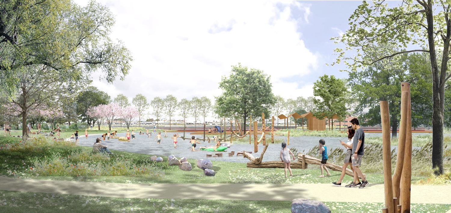 Waterspeeltuin ©StudioPaolaViganò + MAARCH + Sweco Belgium
