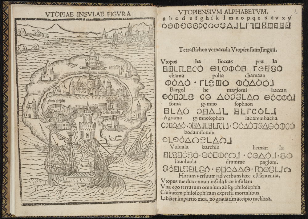 'Op zoek naar Utopia' © Thomas More, Libellus de … insula Utopia, Leuven - Dirk Martens, [December] 1516, Koninklijke Bibliotheek van België