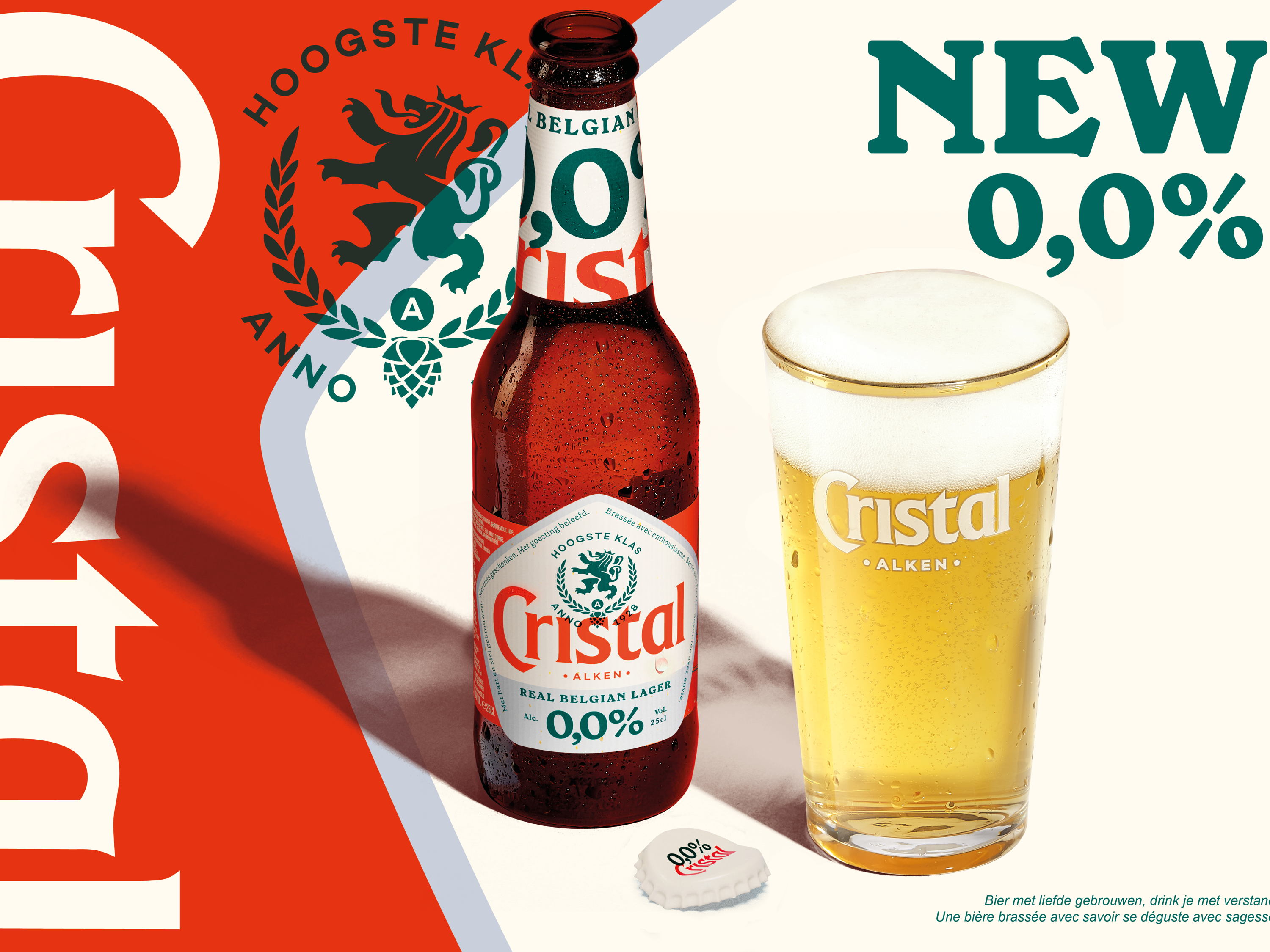 Cristal lanceert alcoholvrije pils: Cristal 0.0%