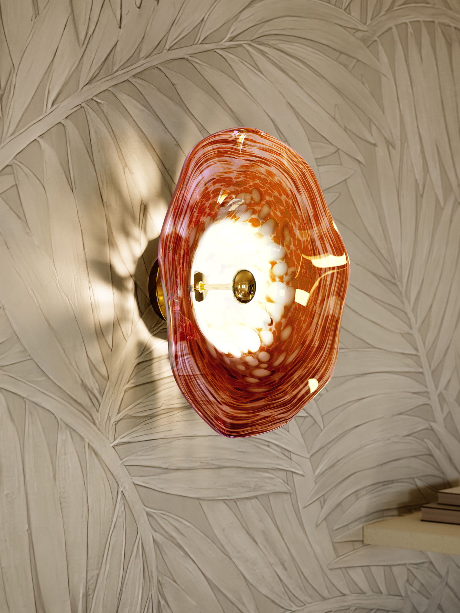 Above - Nulty Bespoke Perla Wall Light in Peach Above - Nulty Bespoke Perla Wall Light in Peach