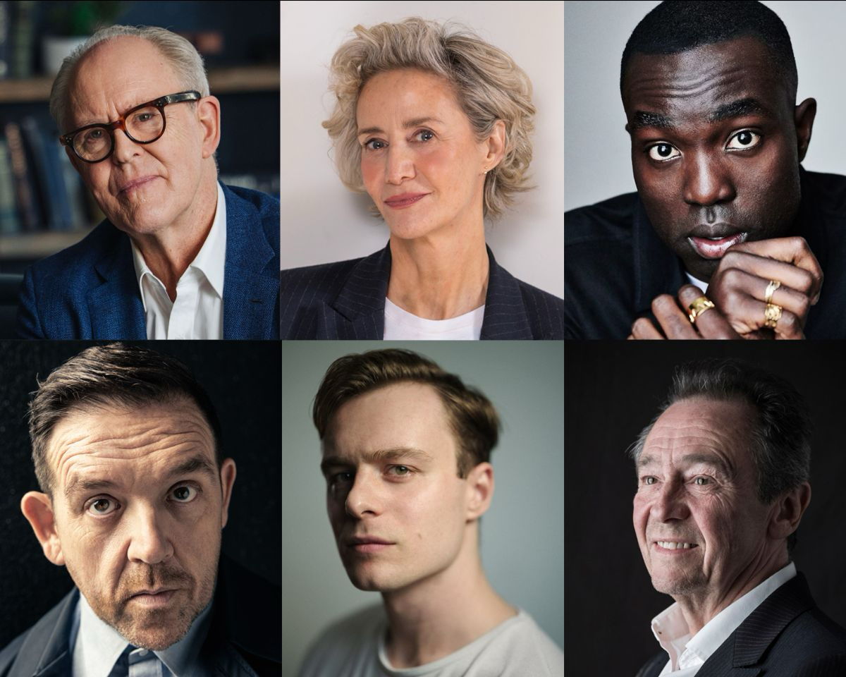 John Lithgow (Credit: Jessica Howes), Janet McTeer (Credit: Andrew Crowley), Paapa Essiedu (Credit: Ruth Crafer), Nick Frost (Credit: Lee Malone), Luke Thallon (Credit: Phil Sharp), Paul Whitehouse (Credit: Mike Marsland). John Lithgow (Credit: Jessica Howes), Janet McTeer (Credit: Andrew Crowley), Paapa Essiedu (Credit: Ruth Crafer), Nick Frost (Credit: Lee Malone), Luke Thallon (Credit: Phil Sharp), Paul Whitehouse (Credit: Mike Marsland).