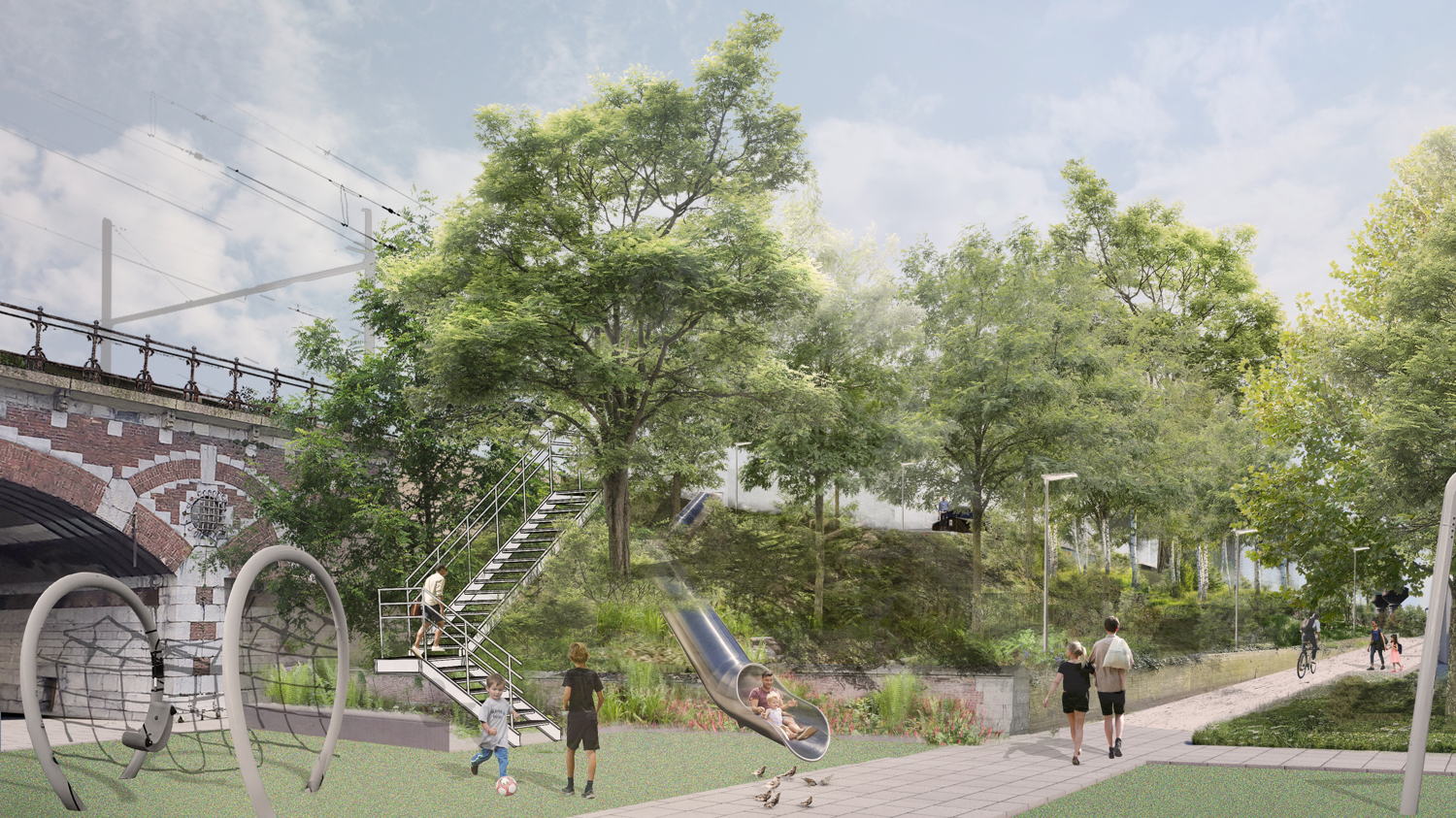 Toekomstbeeld Luitenant Naeyaertplein© Stramien architectuur & ruimte cv