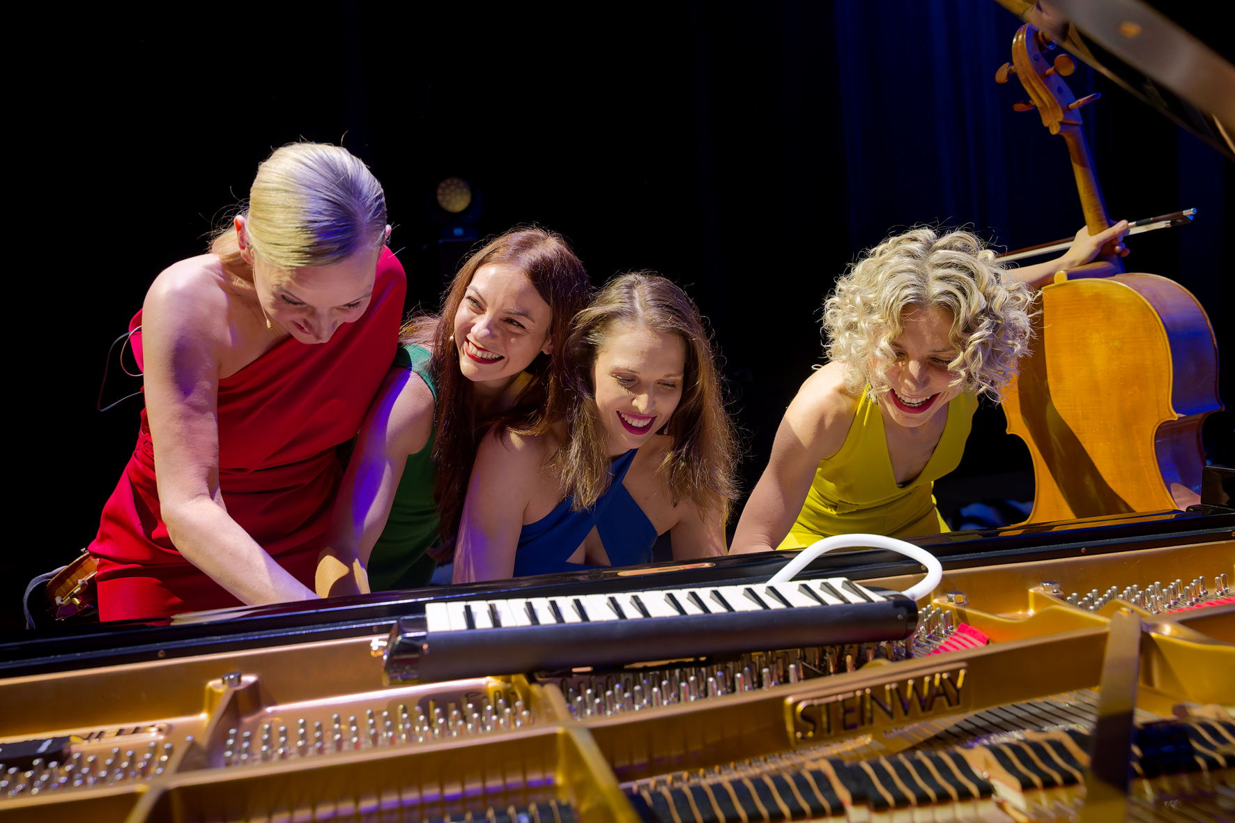 Salut Salon at the Konzerthaus Dortmund concert hall
From left to right: Angelika Bachmann, Alvina Lahyani, Kristiina Rokashevich and Maria Well
(Photo courtesy of Salut Salon and the Konzerthaus Dortmund) Salut Salon at the Konzerthaus Dortmund concert hall
From left to right: Angelika Bachmann, Alvina Lahyani, Kristiina Rokashevich and Maria Well
(Photo courtesy of Salut Salon and the Konzerthaus Dortmund)