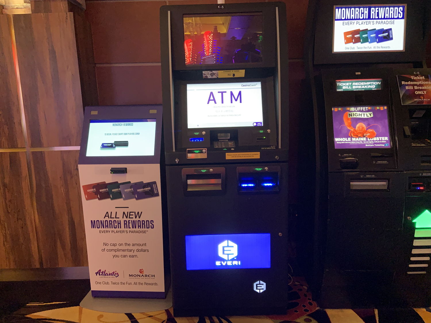 One of the four Everi machines at Monarch Casino Resort Spa