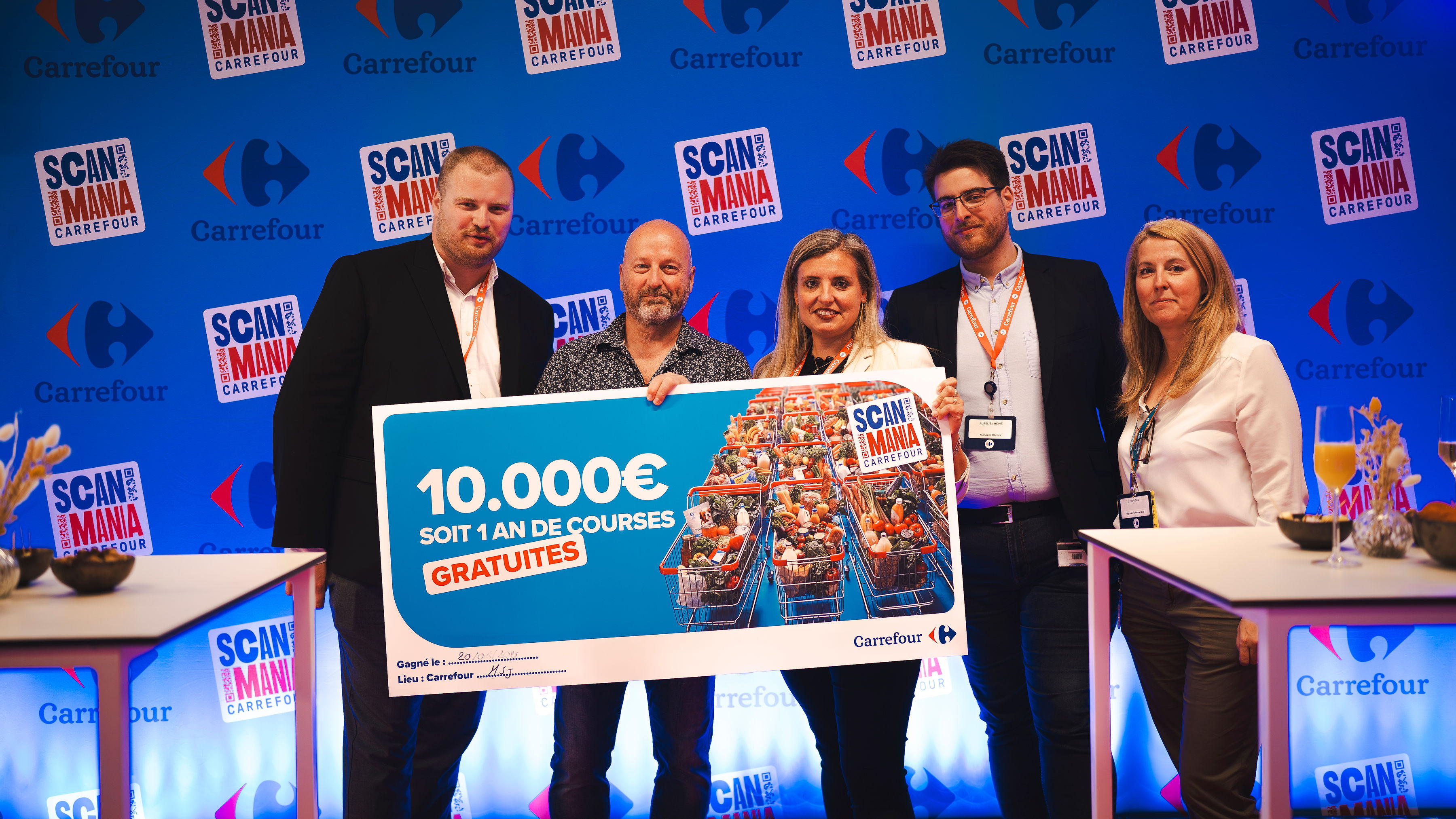 Een klant van de Carrefour Hypermarkt van Mont-Saint-Jean (Waterloo) wint 10.000 euro aan boodschappen dankzij ScanMania
