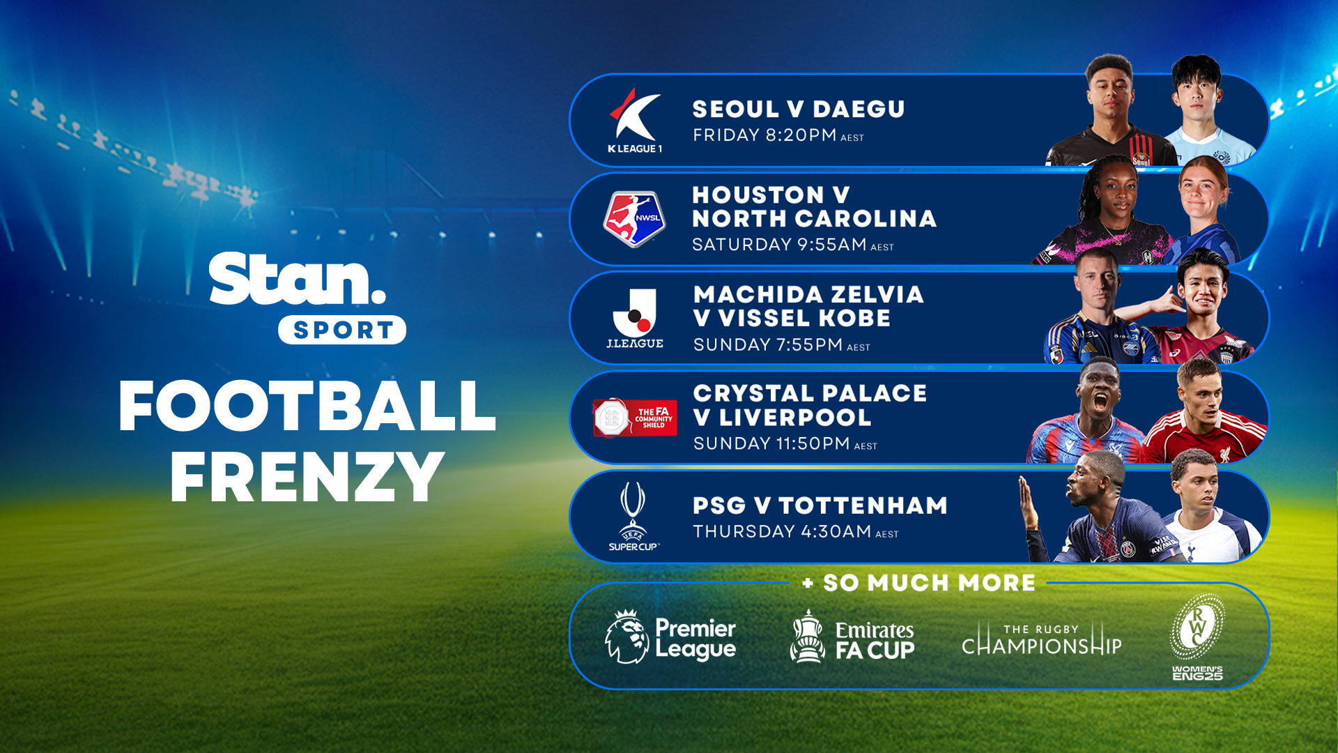 This week on Stan Sport (7 August 2025)